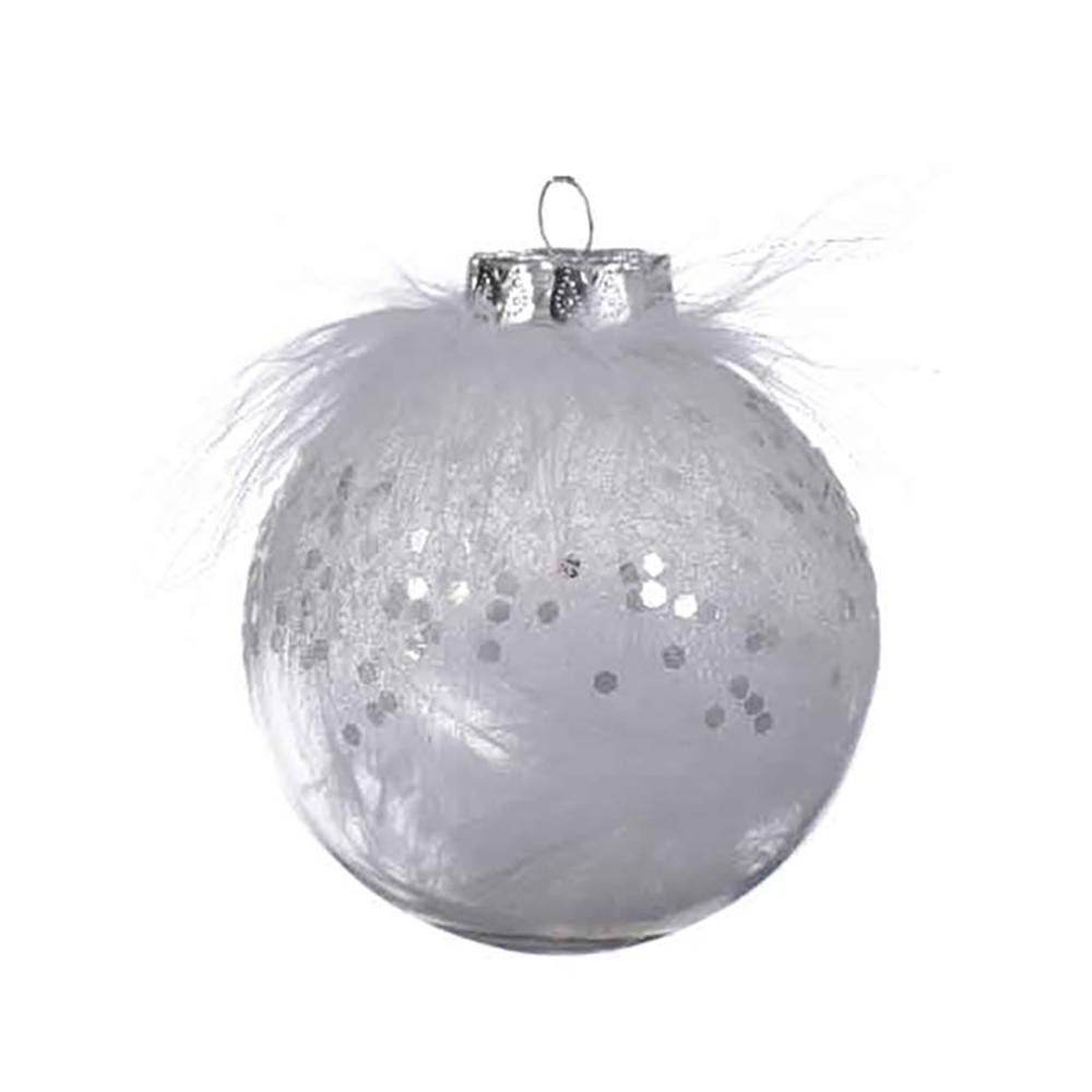 SFERA CON PIUME TRASPARENTEBI